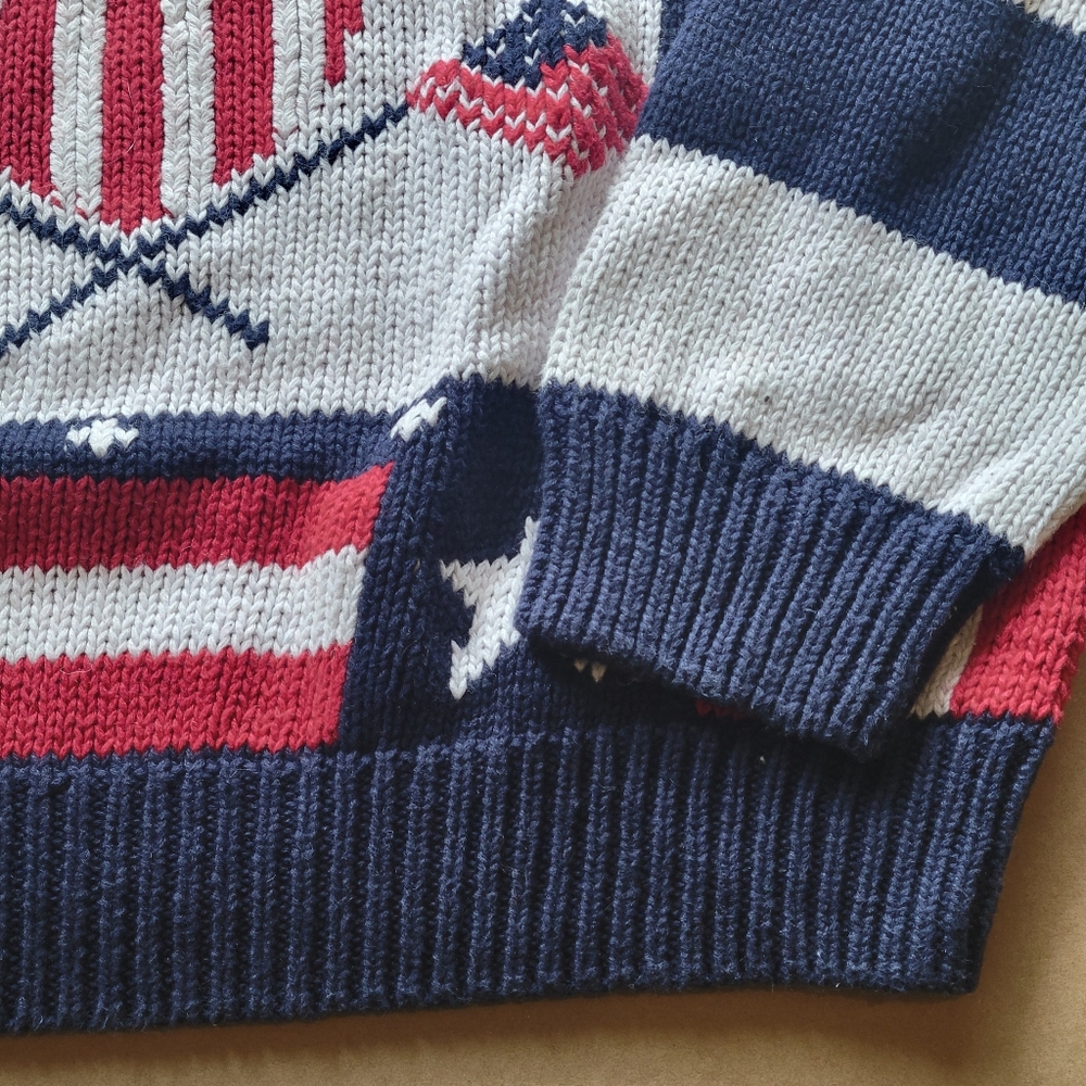 Vintage American Eagle Outfitters Mens Size Large Americana Knit Sweater - Picture 8 of 11